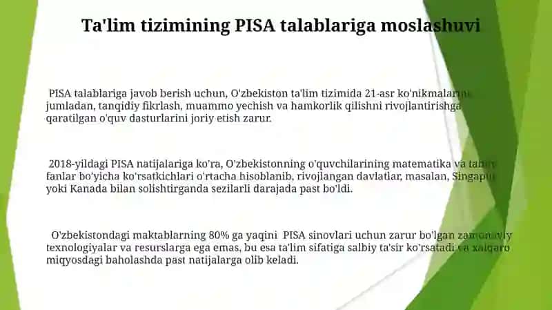 Xalqaro PISA tadqiqotlariga tayyorgarlik 3