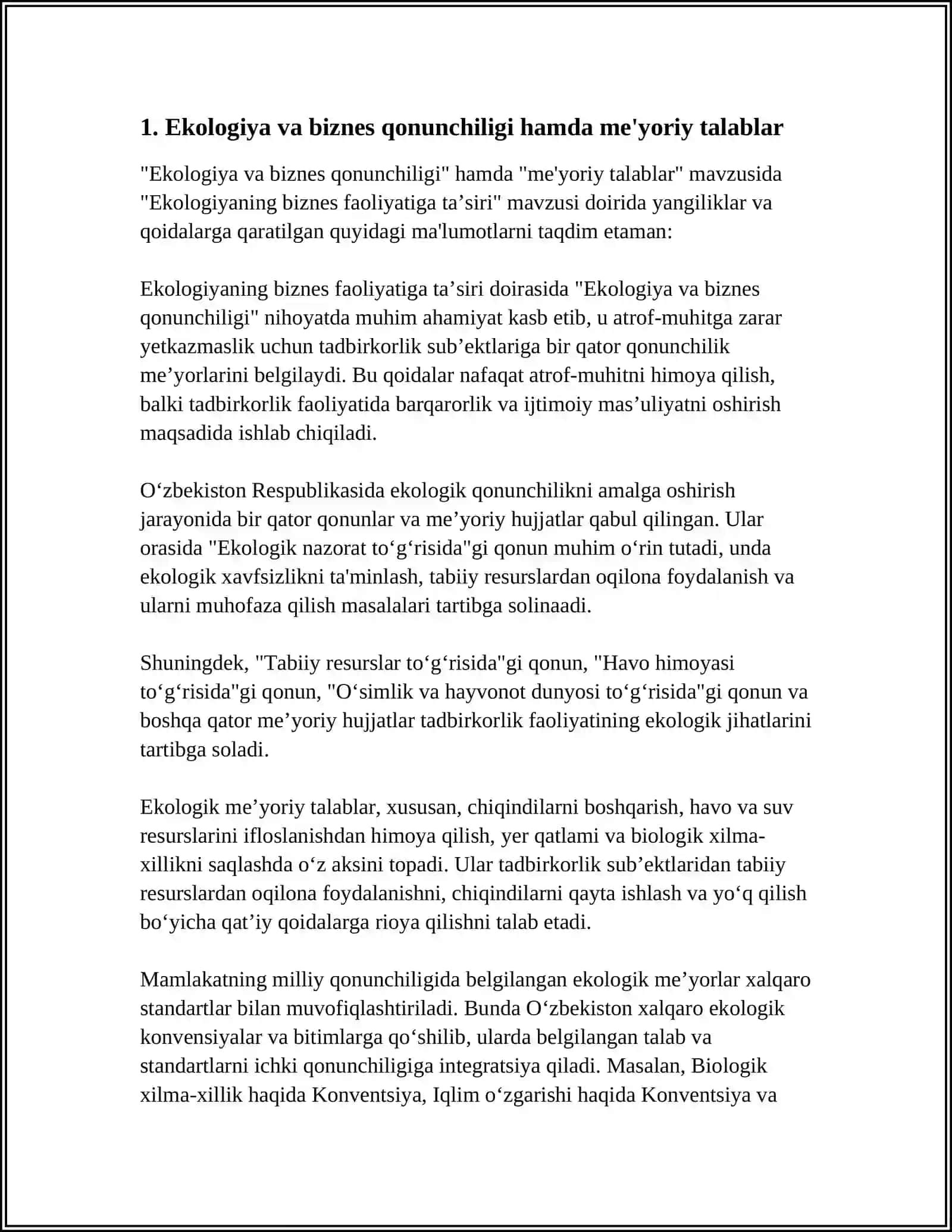 EKOLOGIYANING BIZNES FAOLIYATIGA TA’SIRI 3