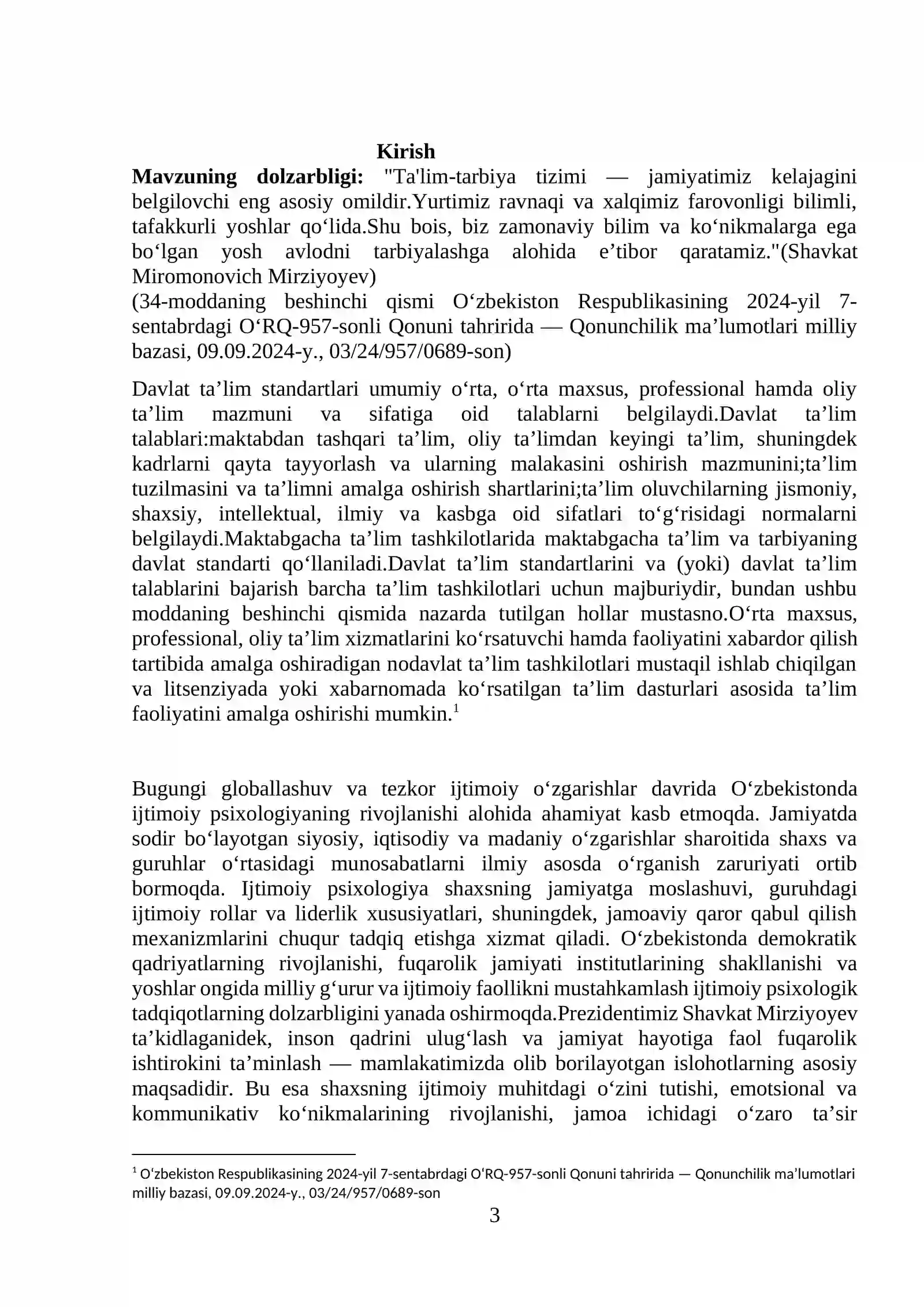 MUQUMIY NOMIDAGI QO’QON DAVLAT UNIVERSITETI - GURUH TALABASI - “Ijtimoiy psixologiyaning O'zbekistonda rivojlanishi” KURS ISHI 3