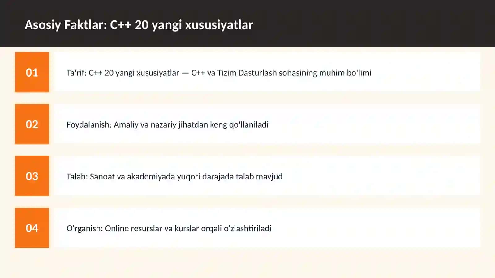 C++ 20 yangi xususiyatlar 2