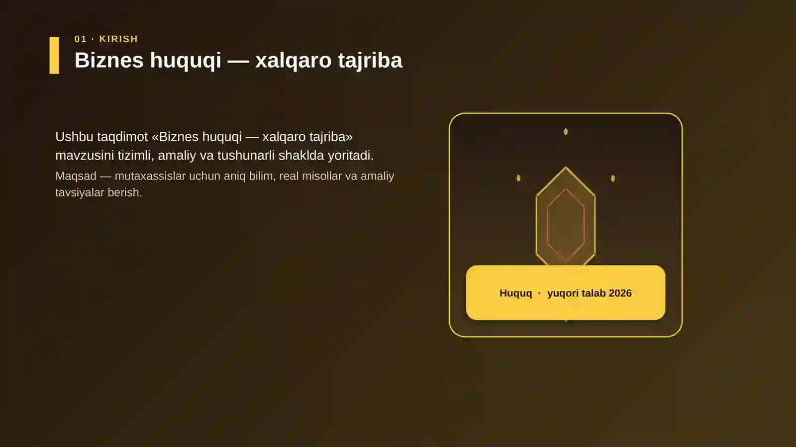 Biznes huquqi — xalqaro tajriba 3