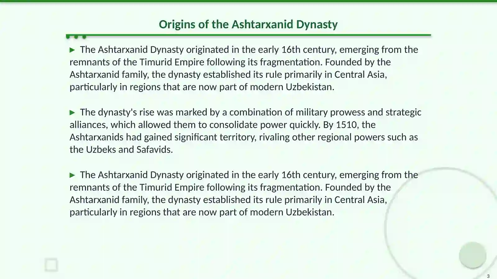 The Ashtarxanid Dynasty 3