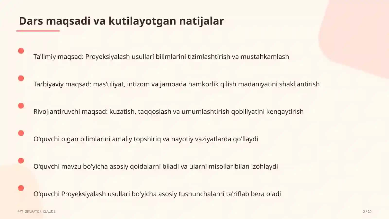 Proyeksiyalash usullari (8-sinf) 2
