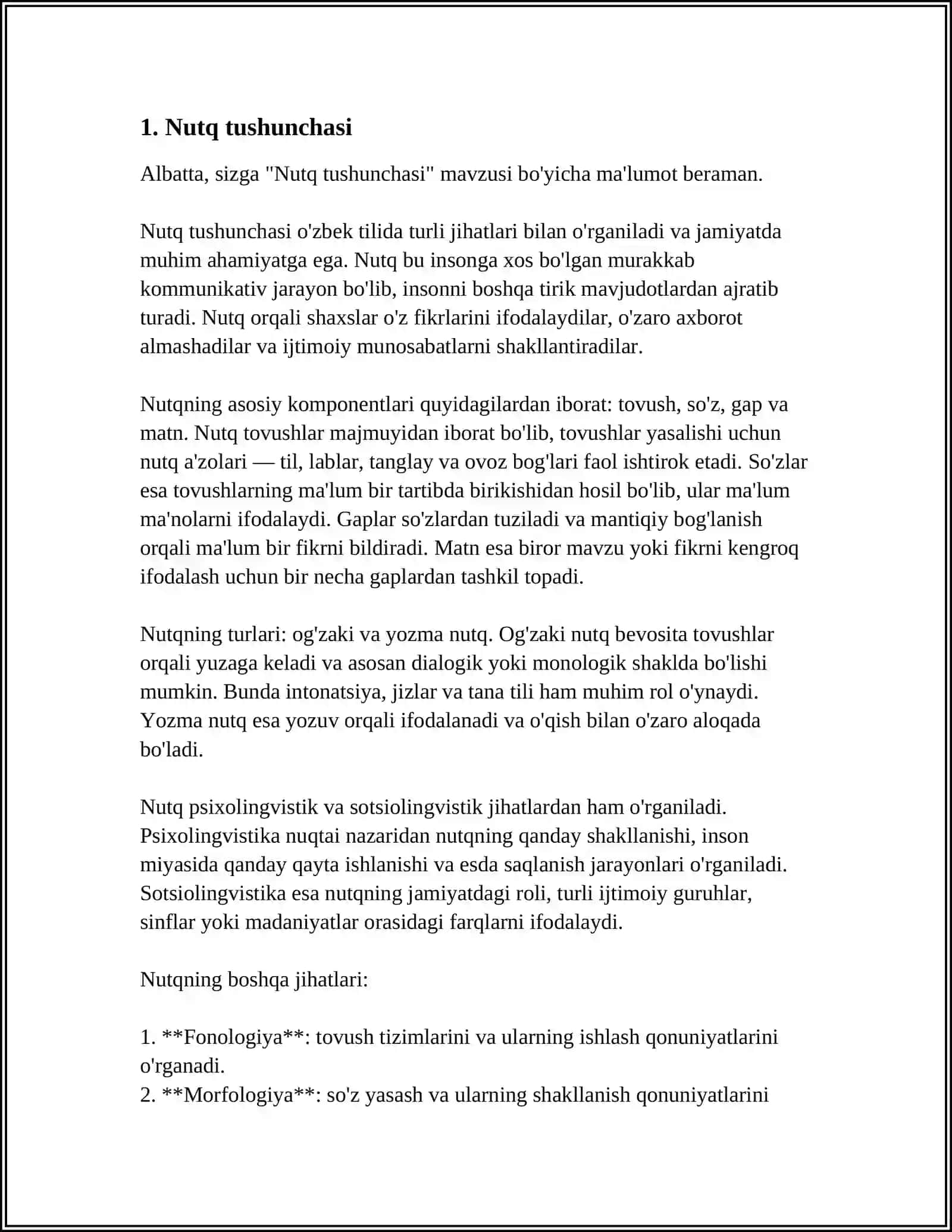 NUTQ VA NUTQ TEXNIKASI TUSHINCHASI 3