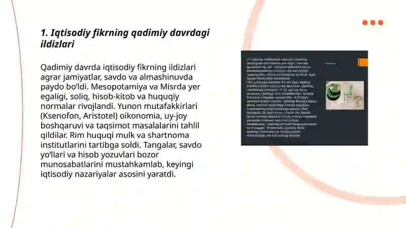 Iqtisodiyot nazariyasining fan sifatida shakllanishi va rivojlanish 3