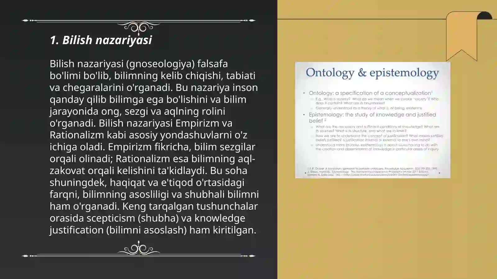 Bilish nazariyasi (Gnoseologiya) 3