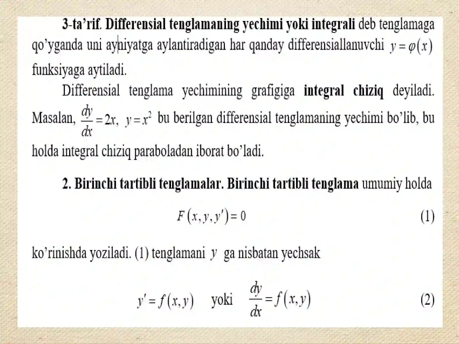 Differensial tenglamalar 3