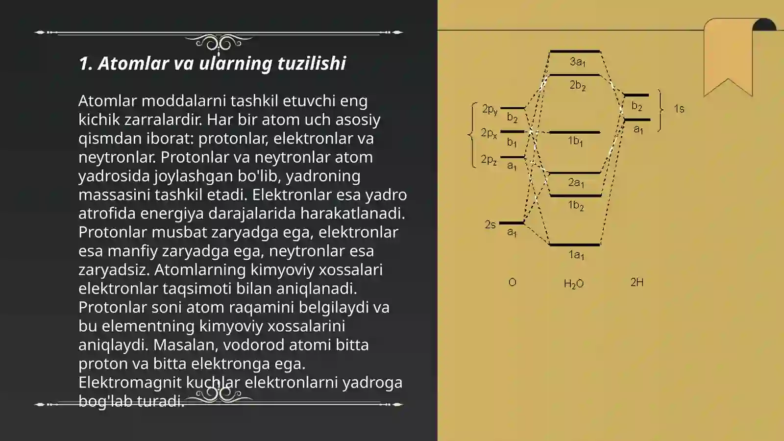 Atom molekulyar talimot. Materiya va uning diskret tuzulishi 3