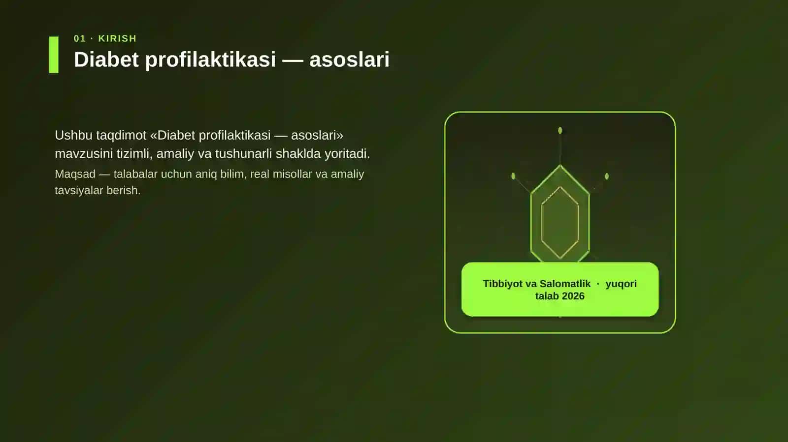 Diabet profilaktikasi — asoslari 3