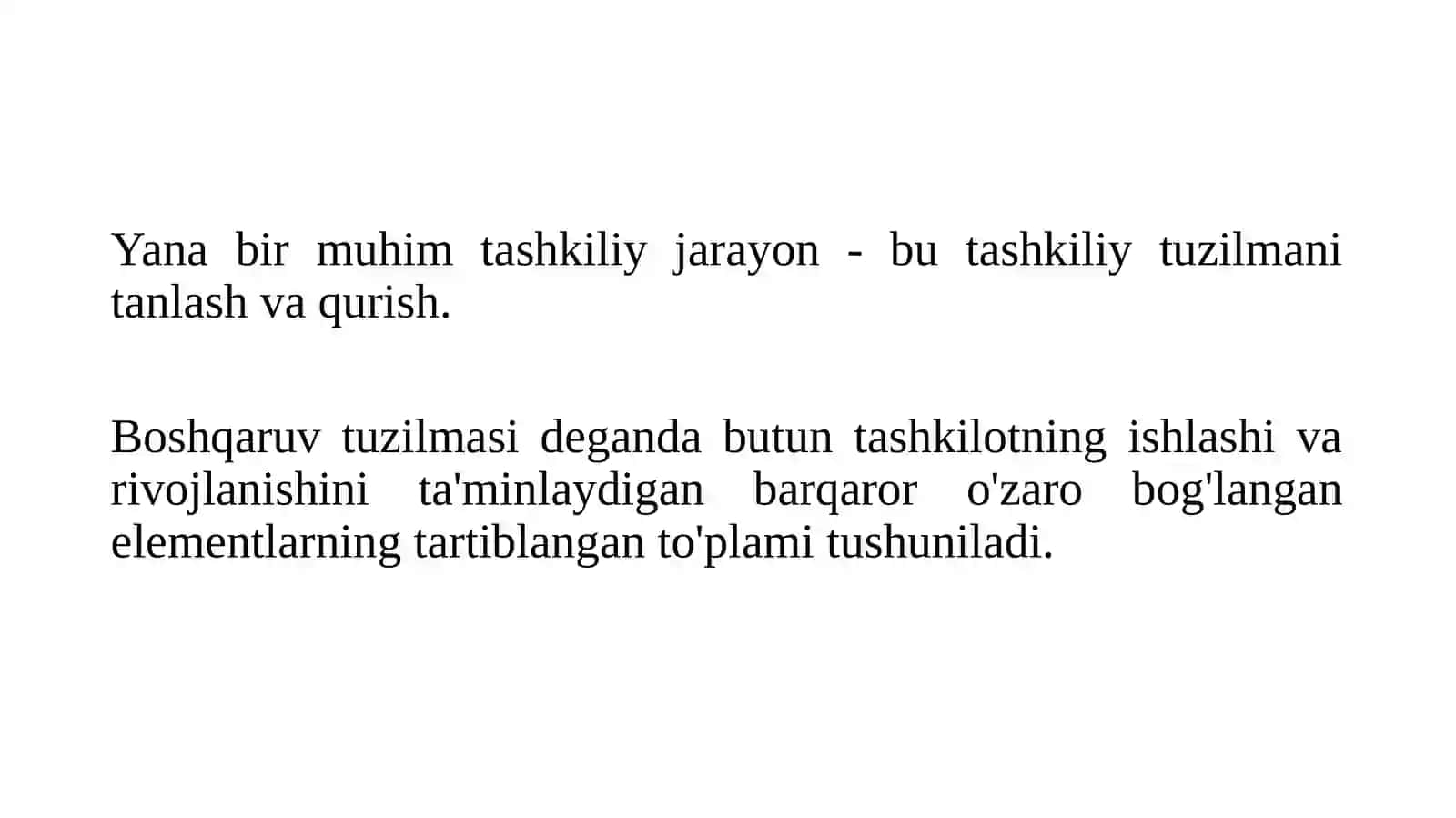 Tashkiliy TUZILMALARI 3