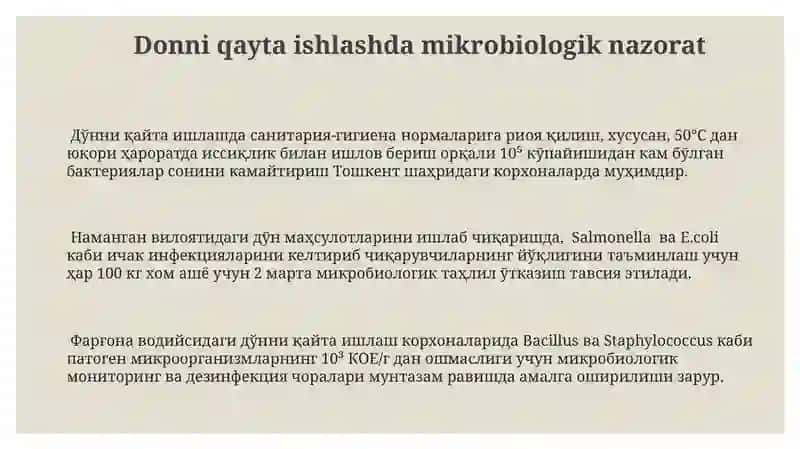 Don va Don Mahsulotlari Mikrobiologiyasi 3