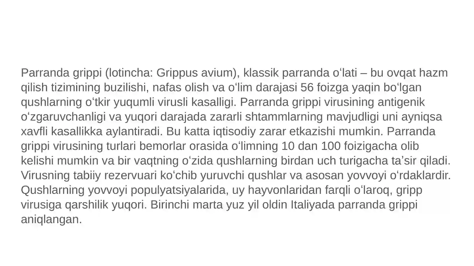 Cho’chqa va parranda grippi 3
