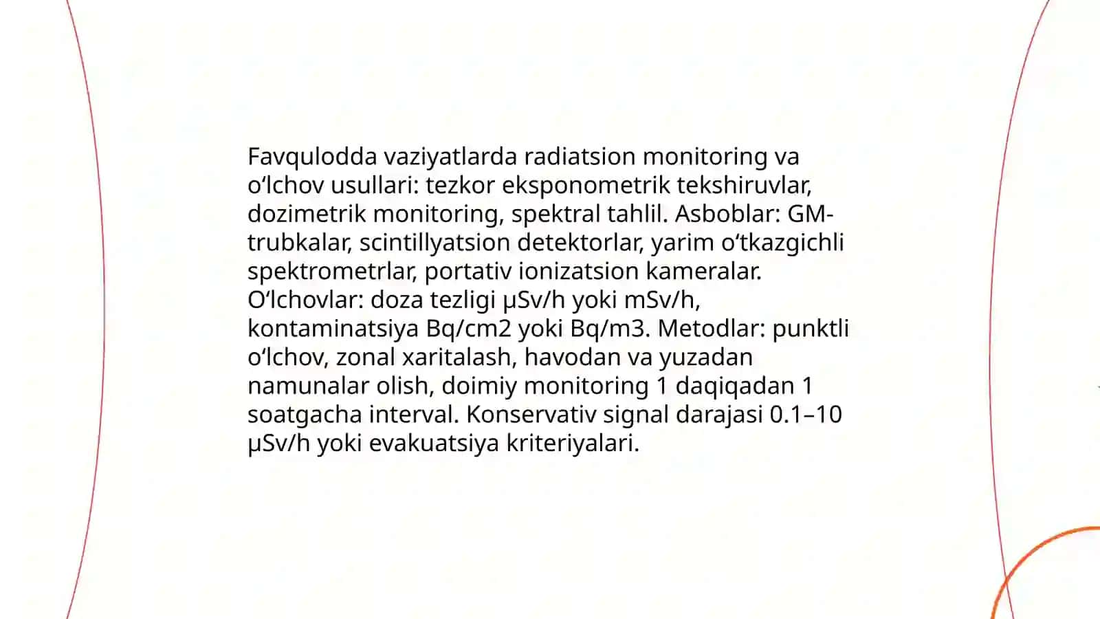 Favqulodda vaziyatlarda radiatsion,kimyoviy vaziyatlarni baholash 3