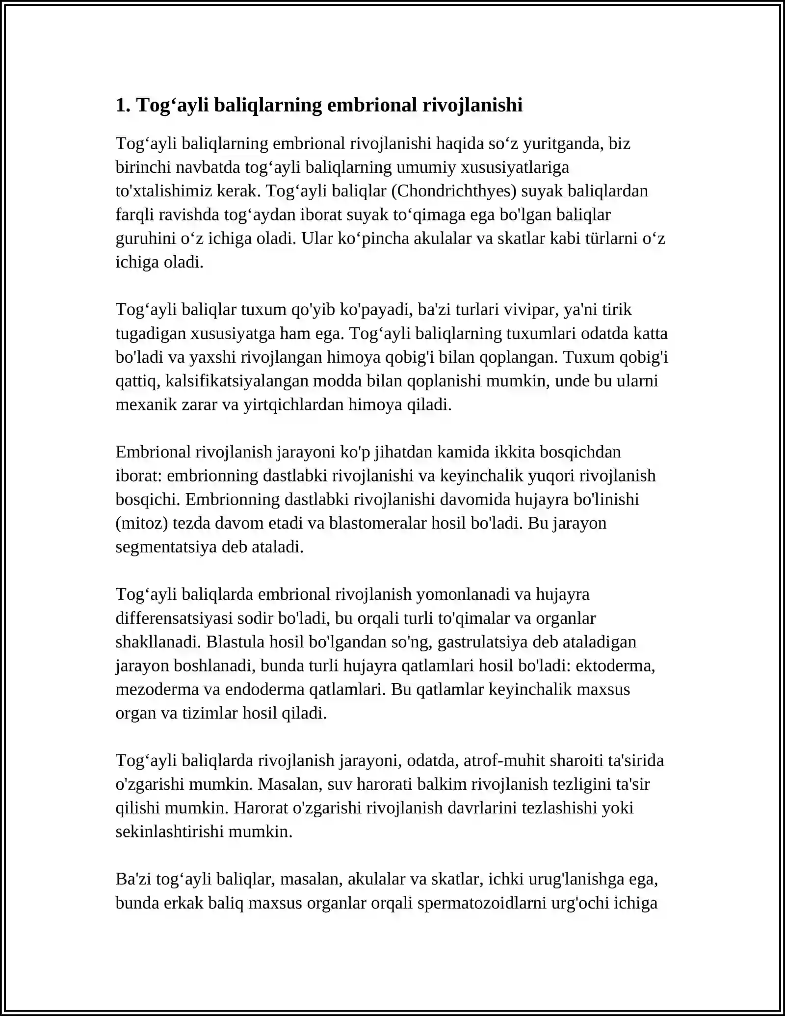 TOGʻAYLI BALIQLARNING INDIVIDUAL RIVOJLANISH XUSUSIYATLARI 3