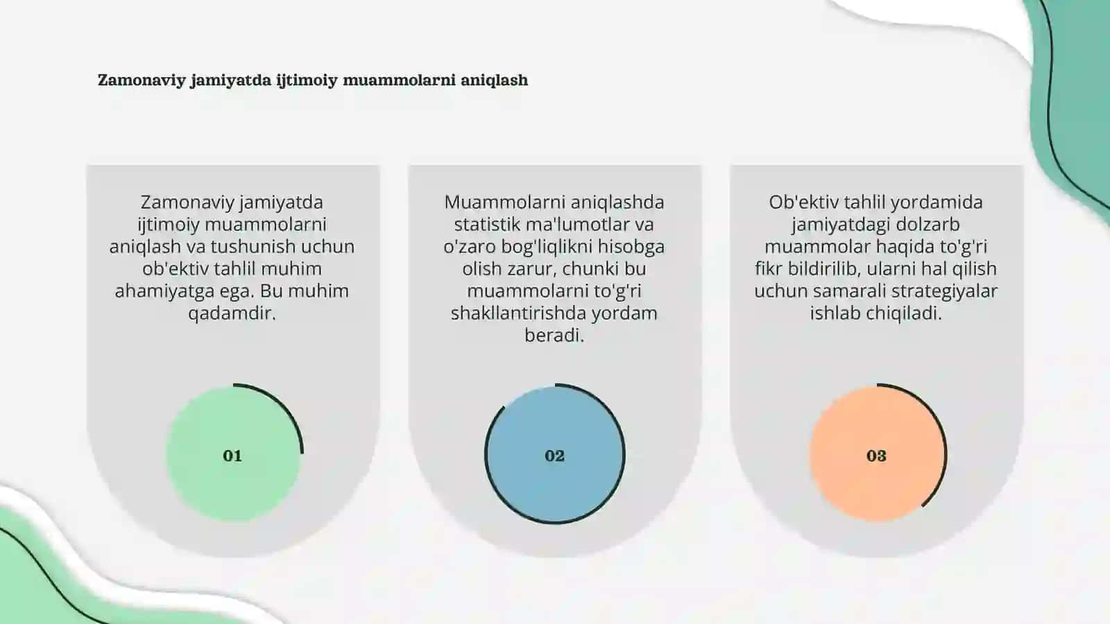 Zamonaviy jamiyatdagi mavjud ijtimoiy muommolarni shakllantirishda ob'ektiv tahlil 3