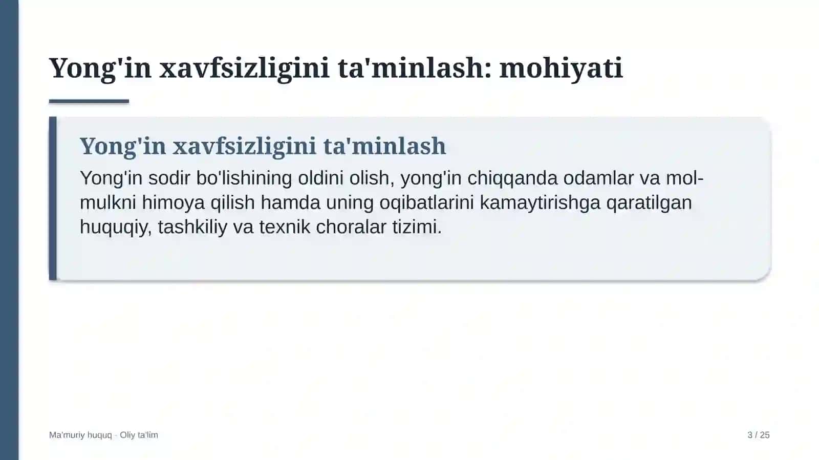 favqulodda vaziyatlar xizmatida yong'in xavfsizligini ta'minlash 8051 3