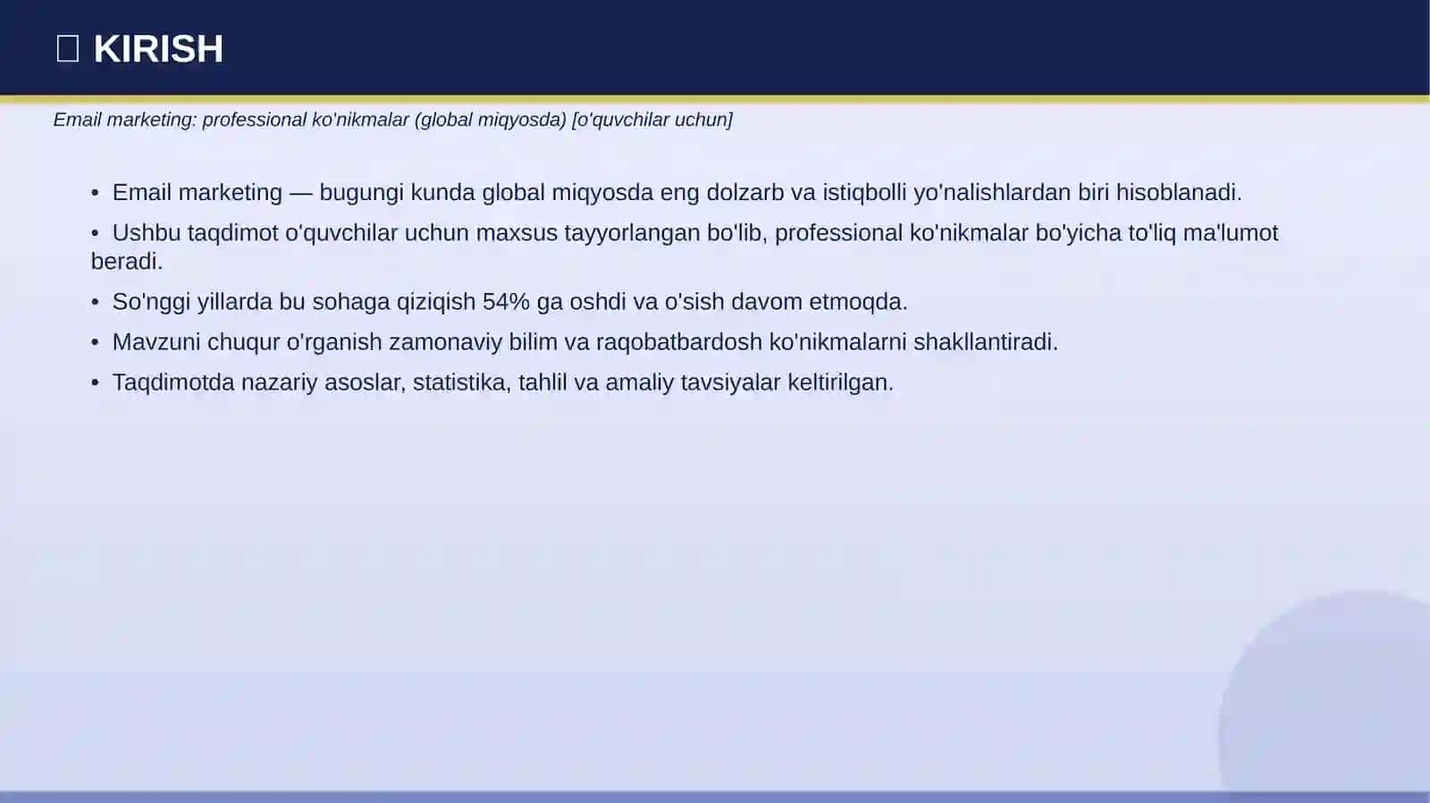 Email Marketing: Professional ko'nikmalar (global miqyosda) 3