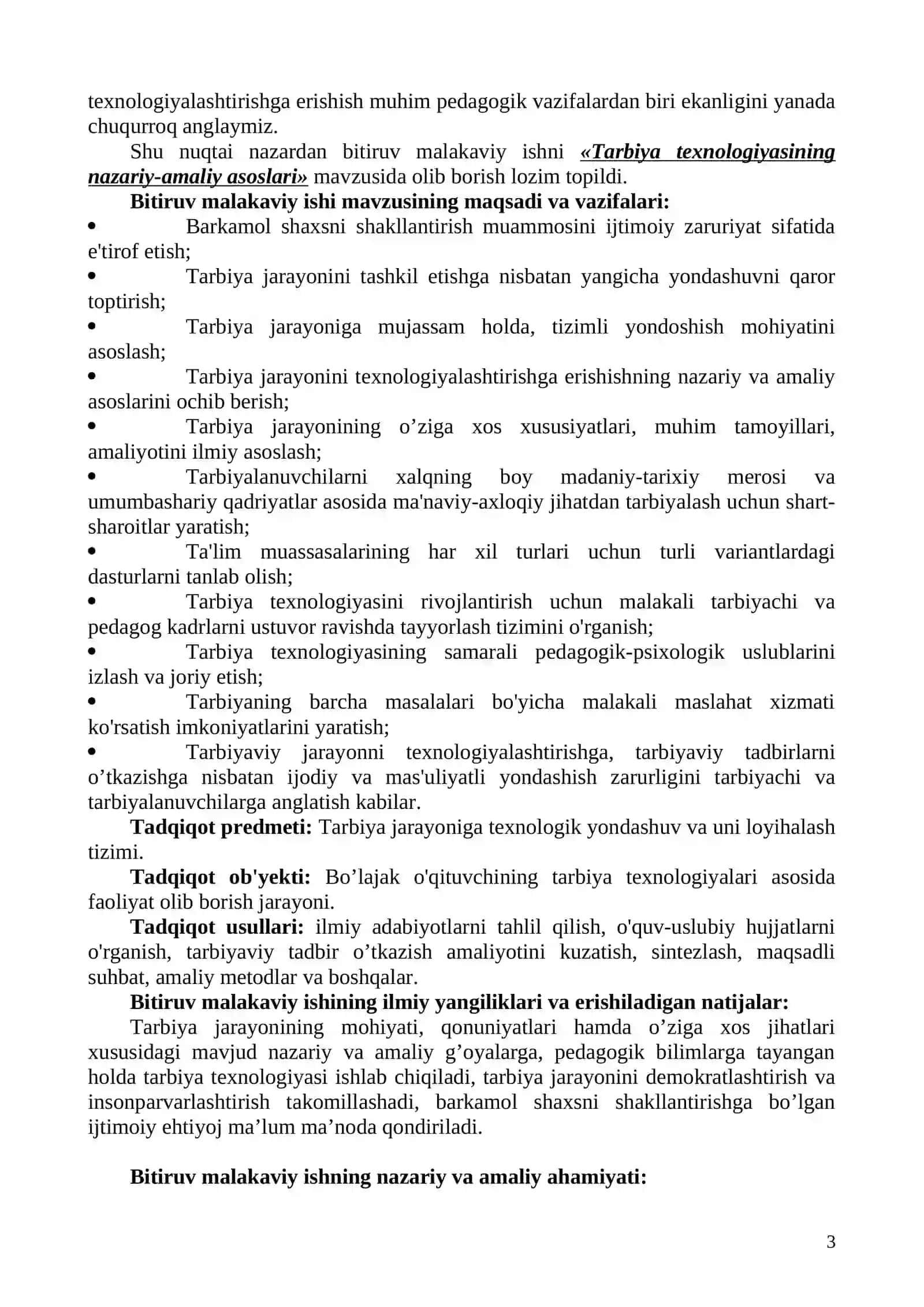 Tarbiya texnologiyasi 3