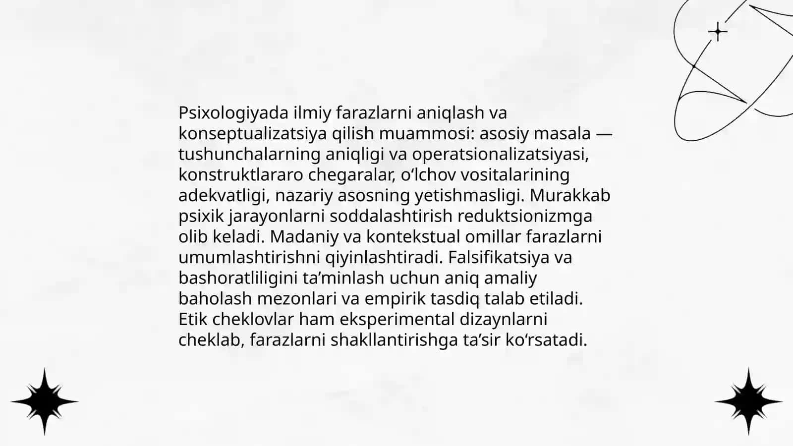 Psixologiyada ilmiy farazlar qoʻyish muammosi 3