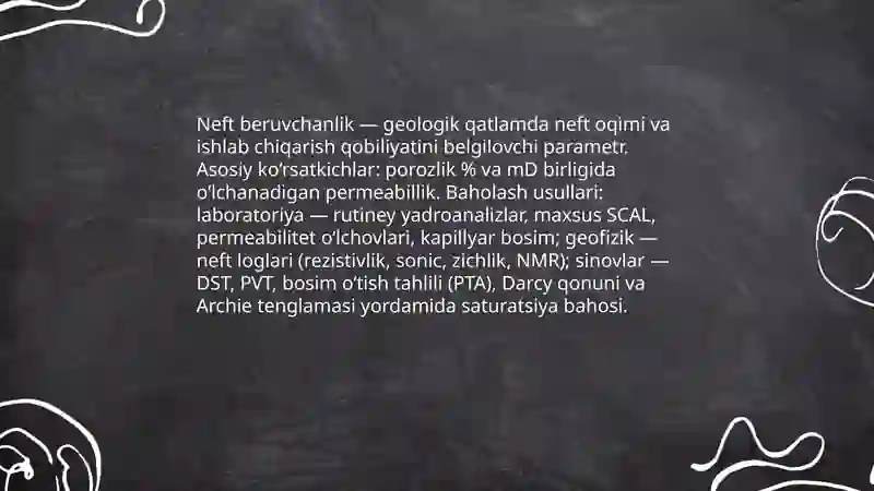 Neft beruvchanlikni kon geologik malumotlar asosida aniqlash 3