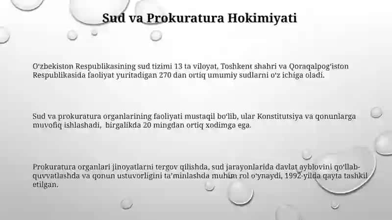 O‘zbekiston Respublikasi davlat hokimiyatining tizimi 3