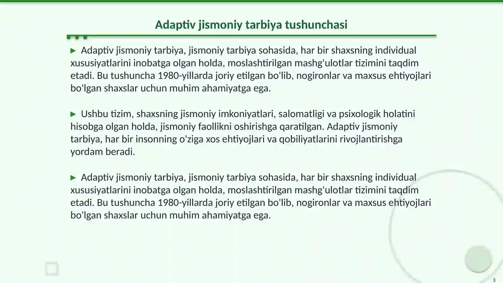 Adaptiv jismoniy tarbiya tamoyillari 3