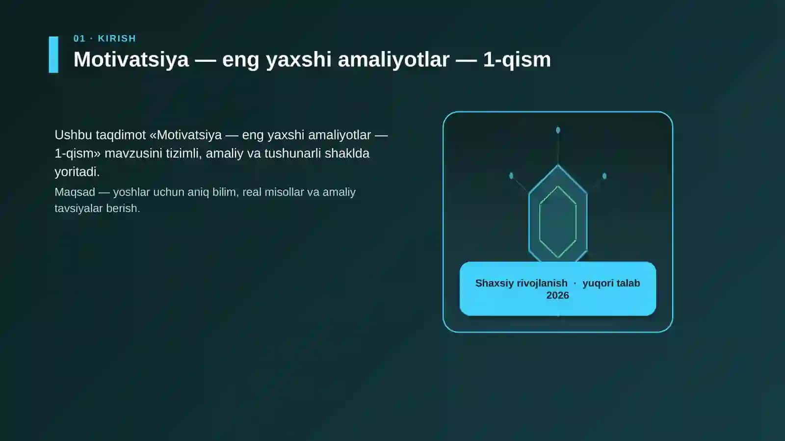 Motivatsiya — eng yaxshi amaliyotlar — 1-qism 3