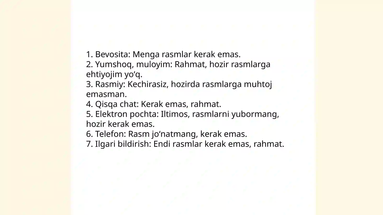 Menga rasmlar kerak emas 3