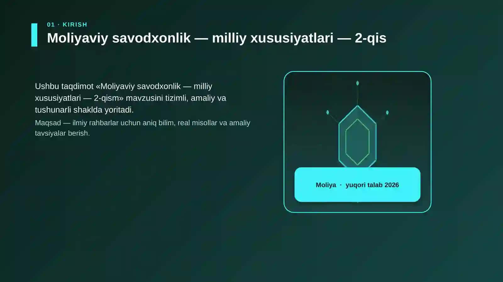 Moliyaviy savodxonlik — milliy xususiyatlari — 2-qism 3