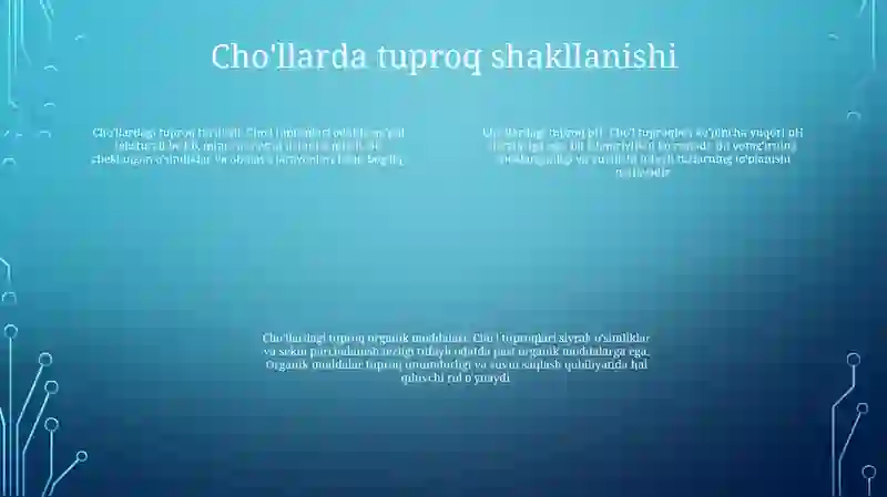 Chala ChoʻL Tuproqlari 3