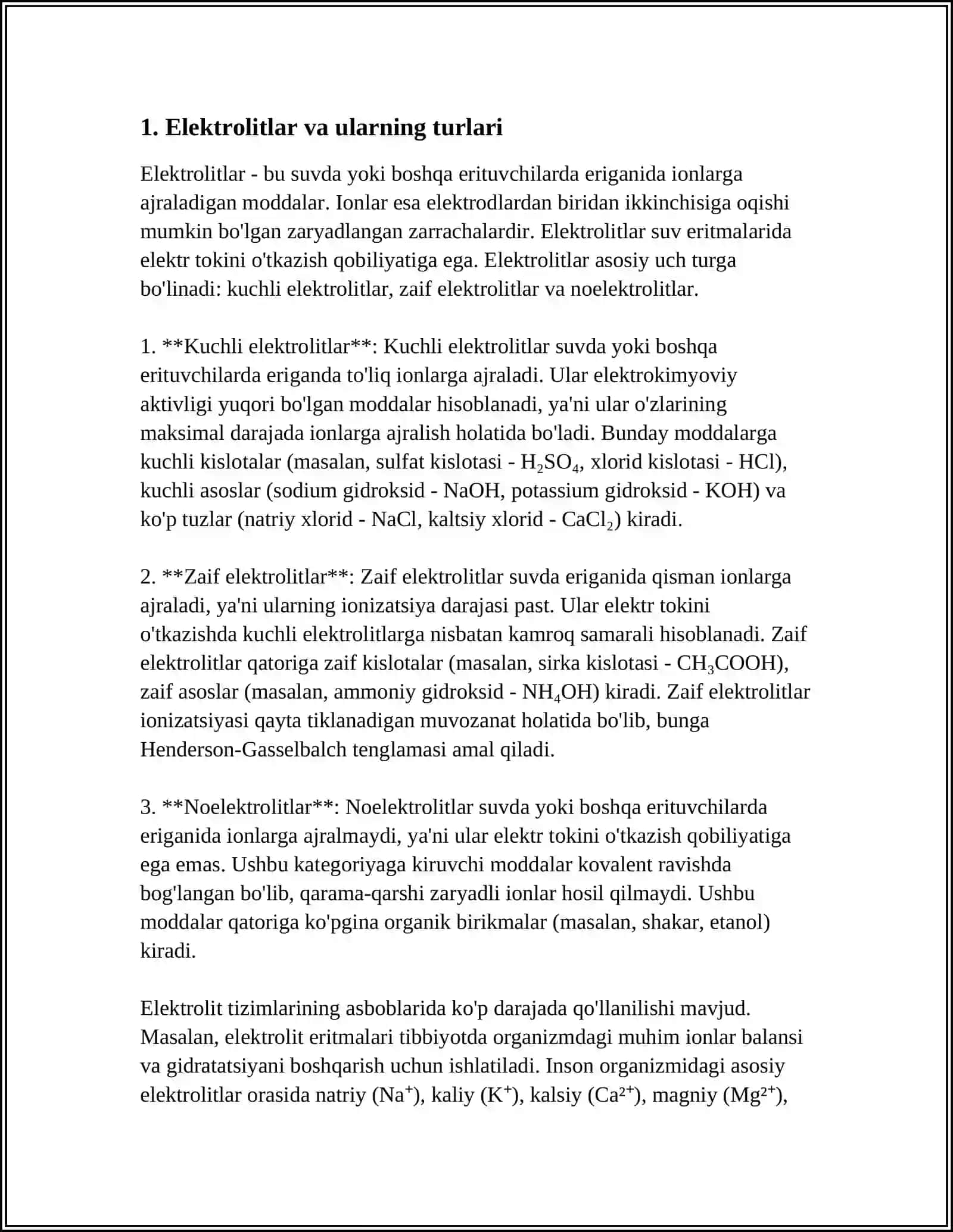 KUCHSIZ ELEKTROLITLARNING ANALIZNI AMALGA OSHIRISH ISHQORIY BUFER ERITMALARNI PH NI HISOBLASH 3