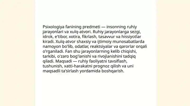 Psixologiya fanining predmeti maqsad va vazifalari 3