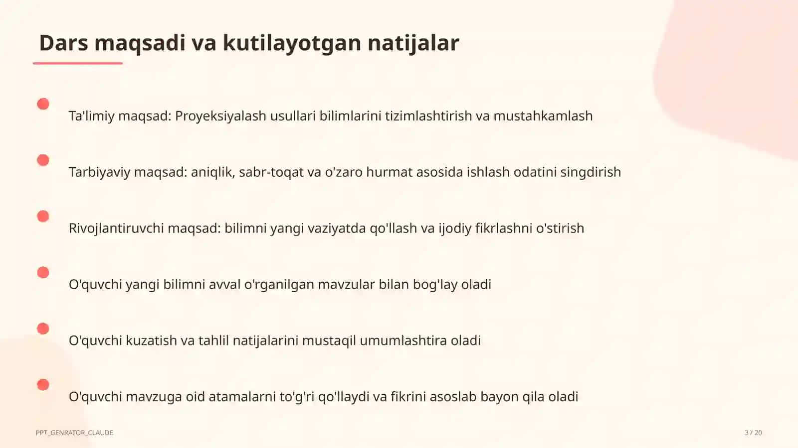 Proyeksiyalash usullari (8-sinf) 3