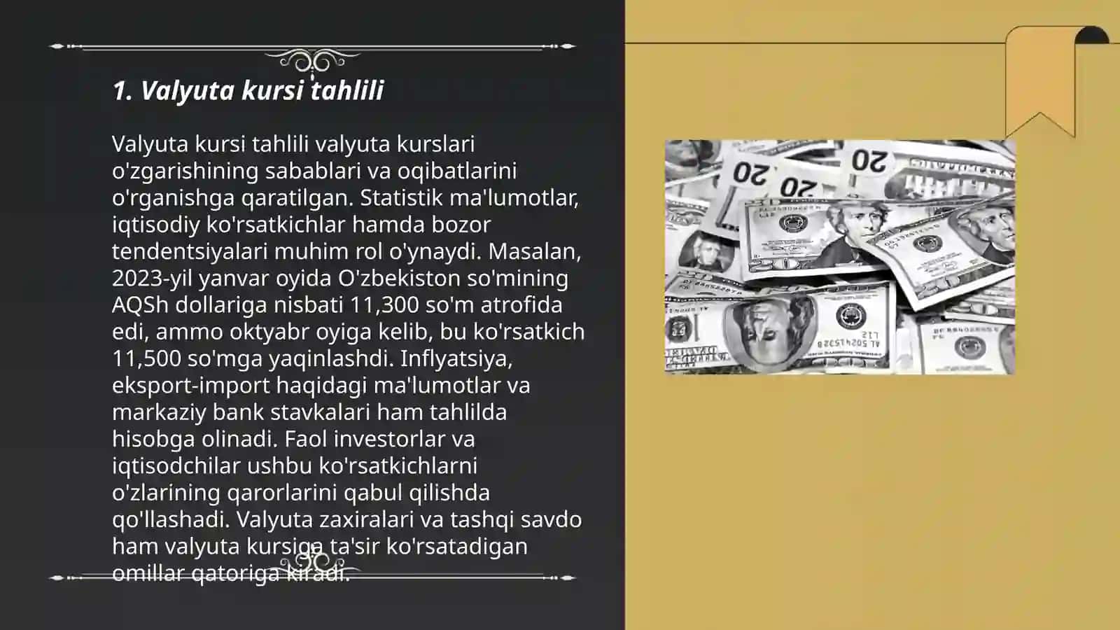 Valyuta kursi tahlili 3