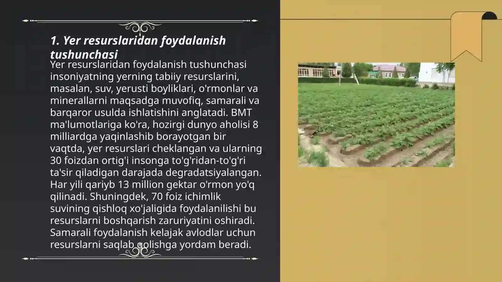 Yerdan foydalanish va yer munosabatlari toʻgʻrisida tushuncha 3