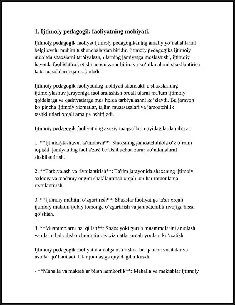 IJTIMOIY PEDAGOGIK FAOLIYATNING MOHIYATI 3