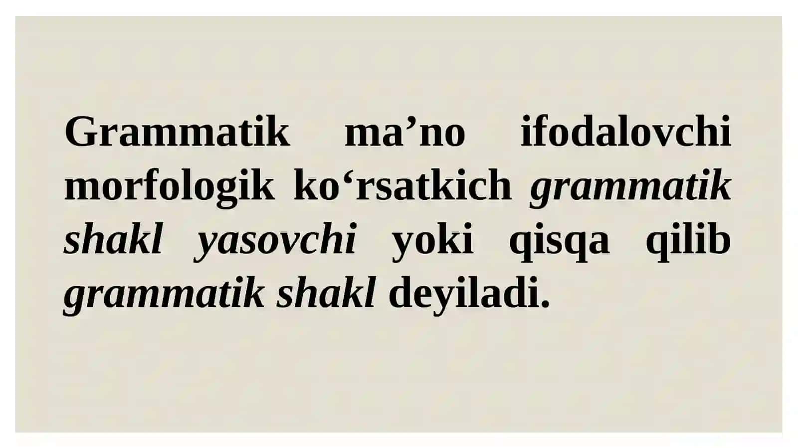 Grammatik shakl 3
