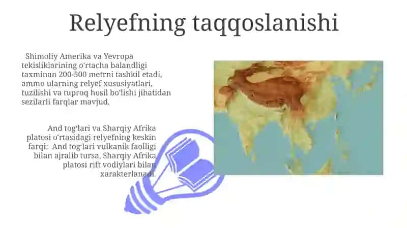 Materiklardagitabiiygeografikrayonlarigaqiyosiytavsif 3