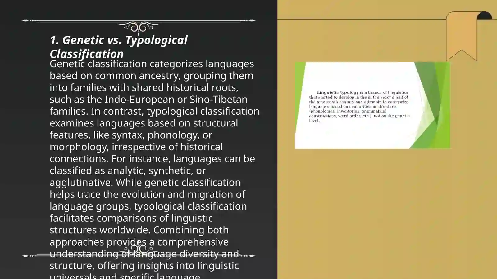 Typological classification of languages 3