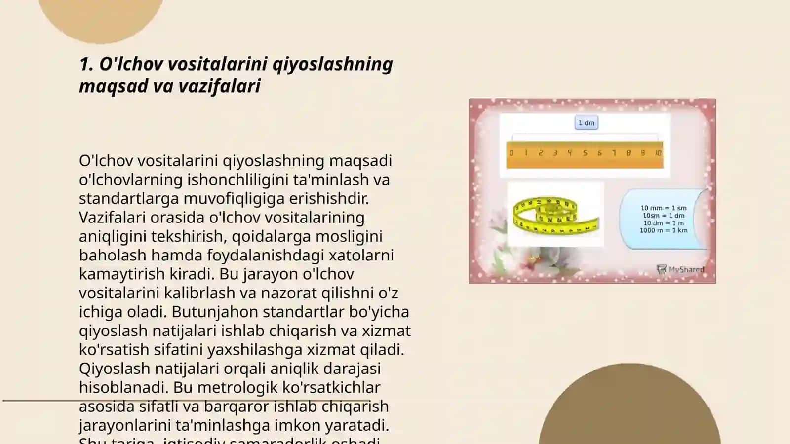 O'lchov vositalarini qiyoslash va kalibrlash 3