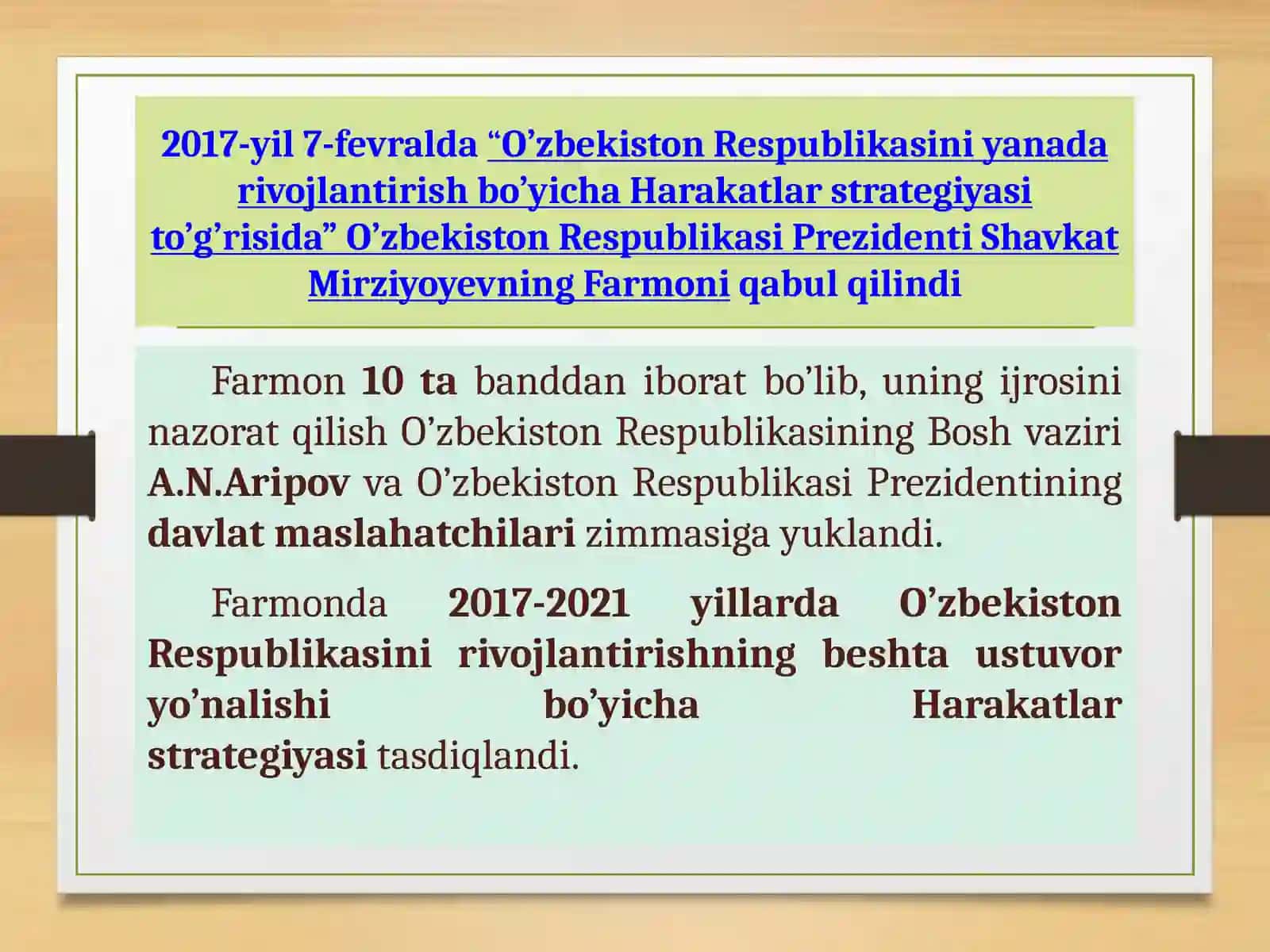 O'zbekistonni rivojlantirish strategiyasi 3