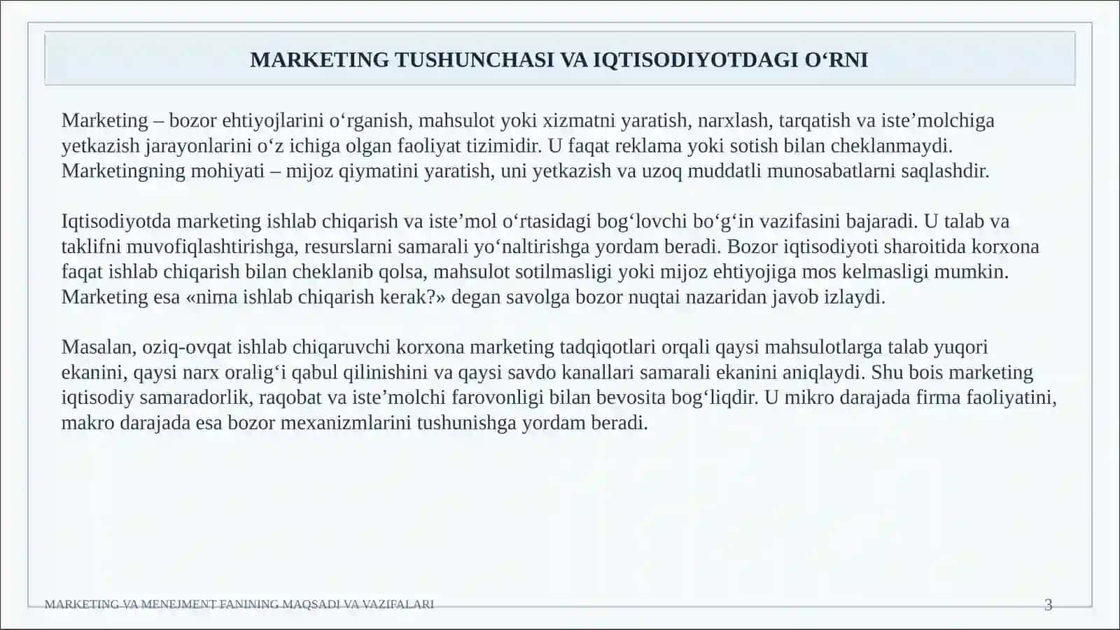 MARKETING VA MENEJMENT FANINING MAQSADI VA VAZIFALARI 3