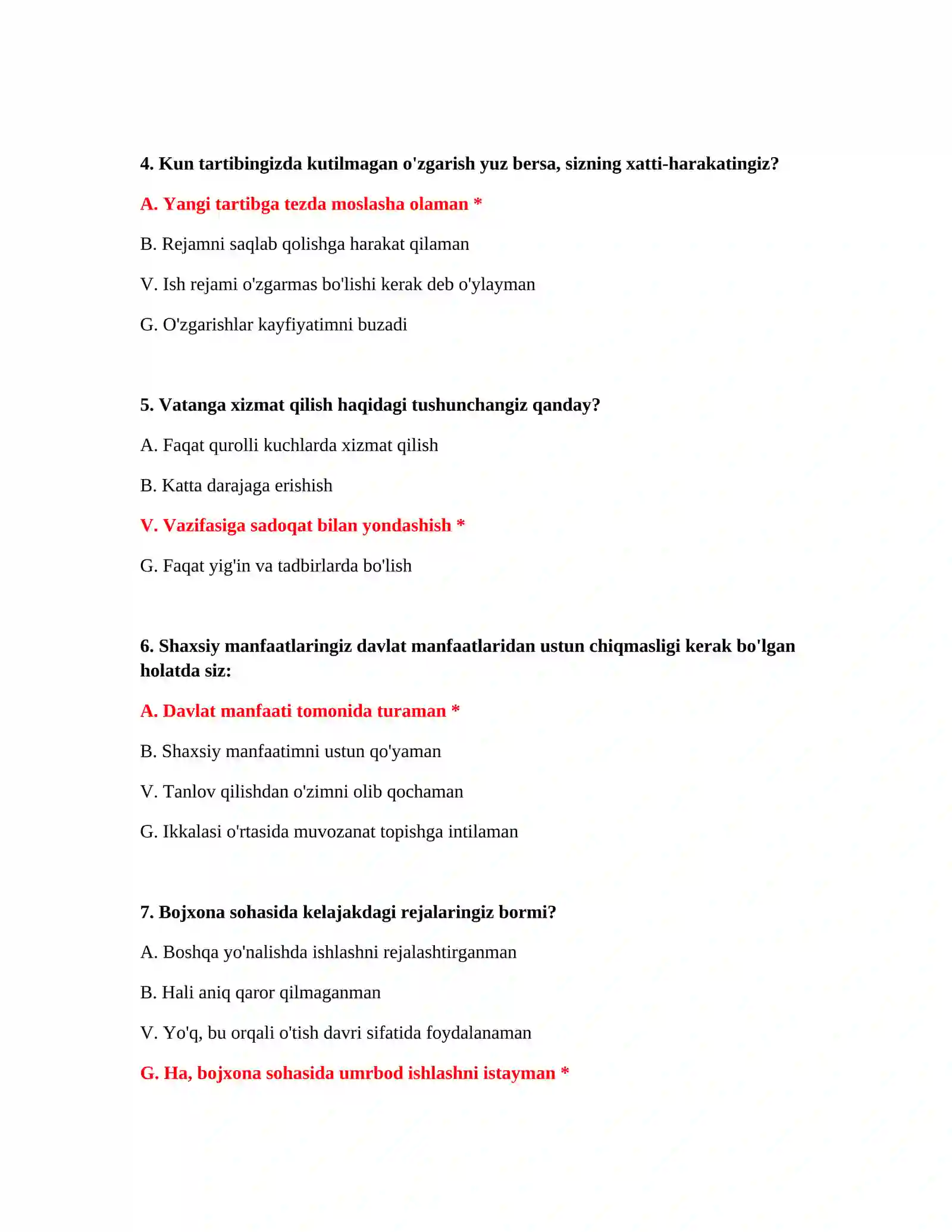 Bojxona test savollariga javoblar 3