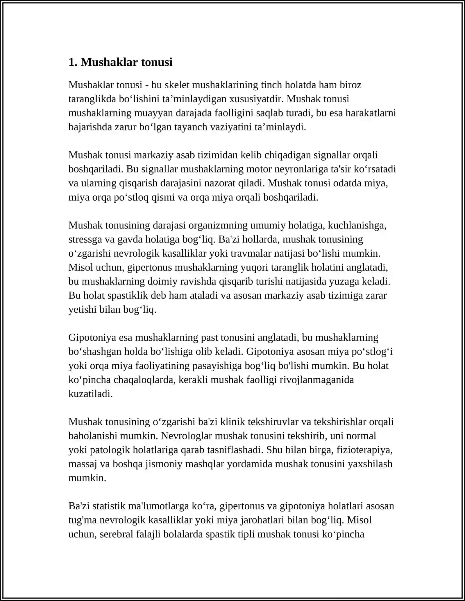 GEMODINAMIKANING ASOSIY KO’RSATKICHLARI. NORMAL FIZIOLOGIYA 3