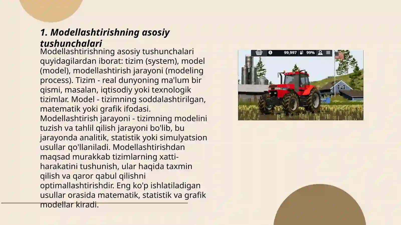 Modellashtirishning asosiy tushunchalari 3