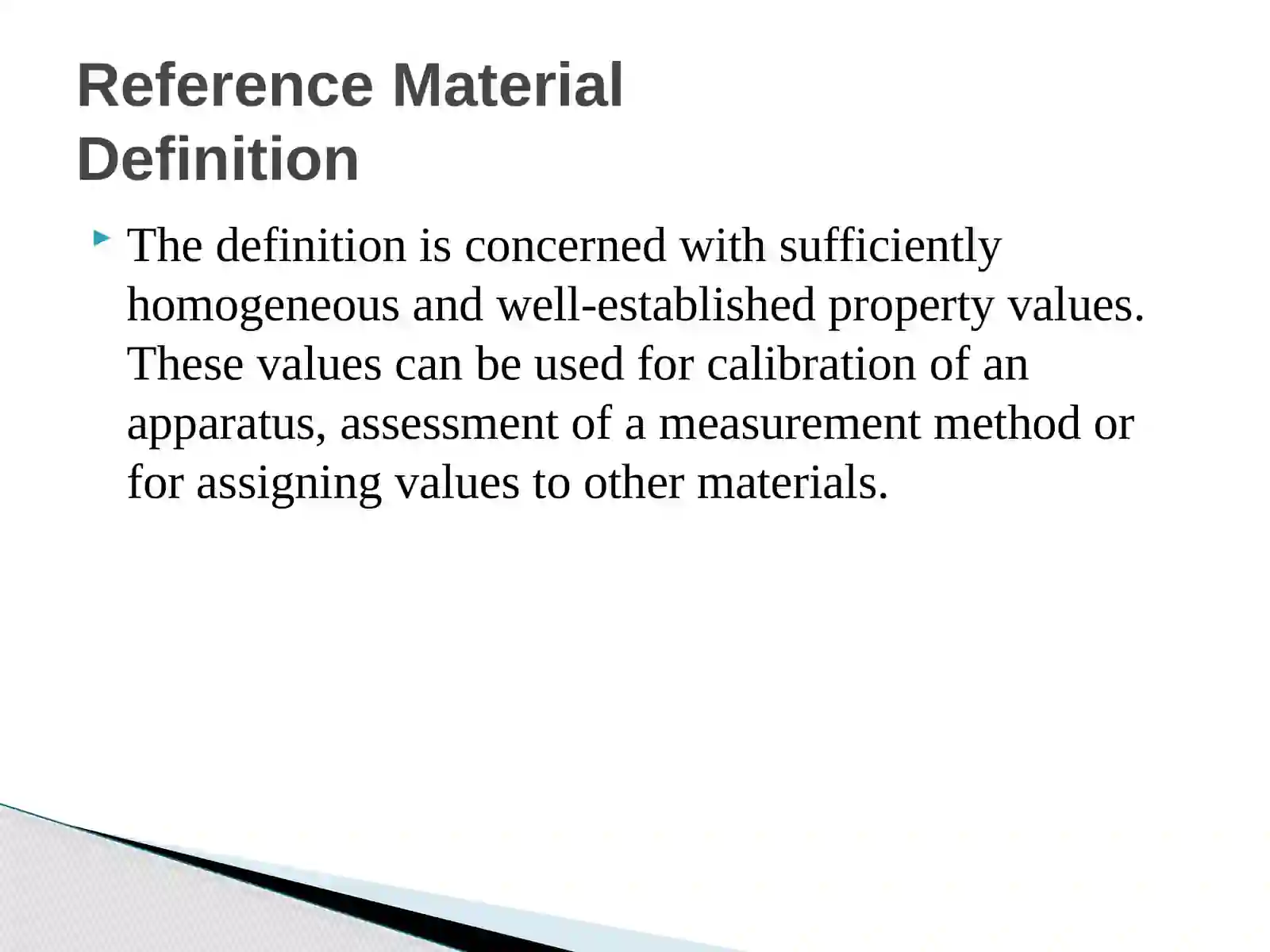 Reference MaterialDefinition 3