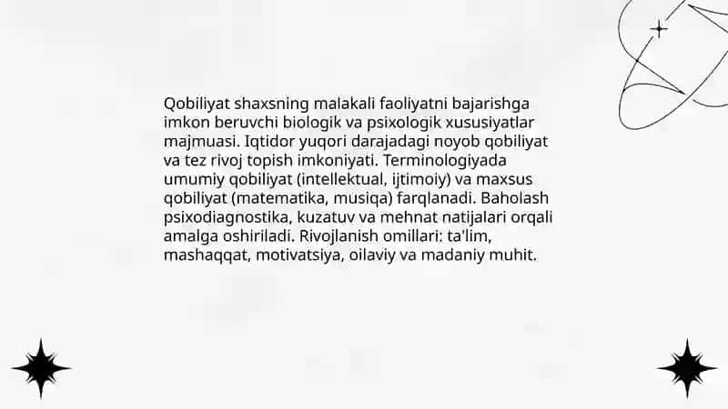 Qobilyatlilik iqtidorlik haqida tushuncha 3