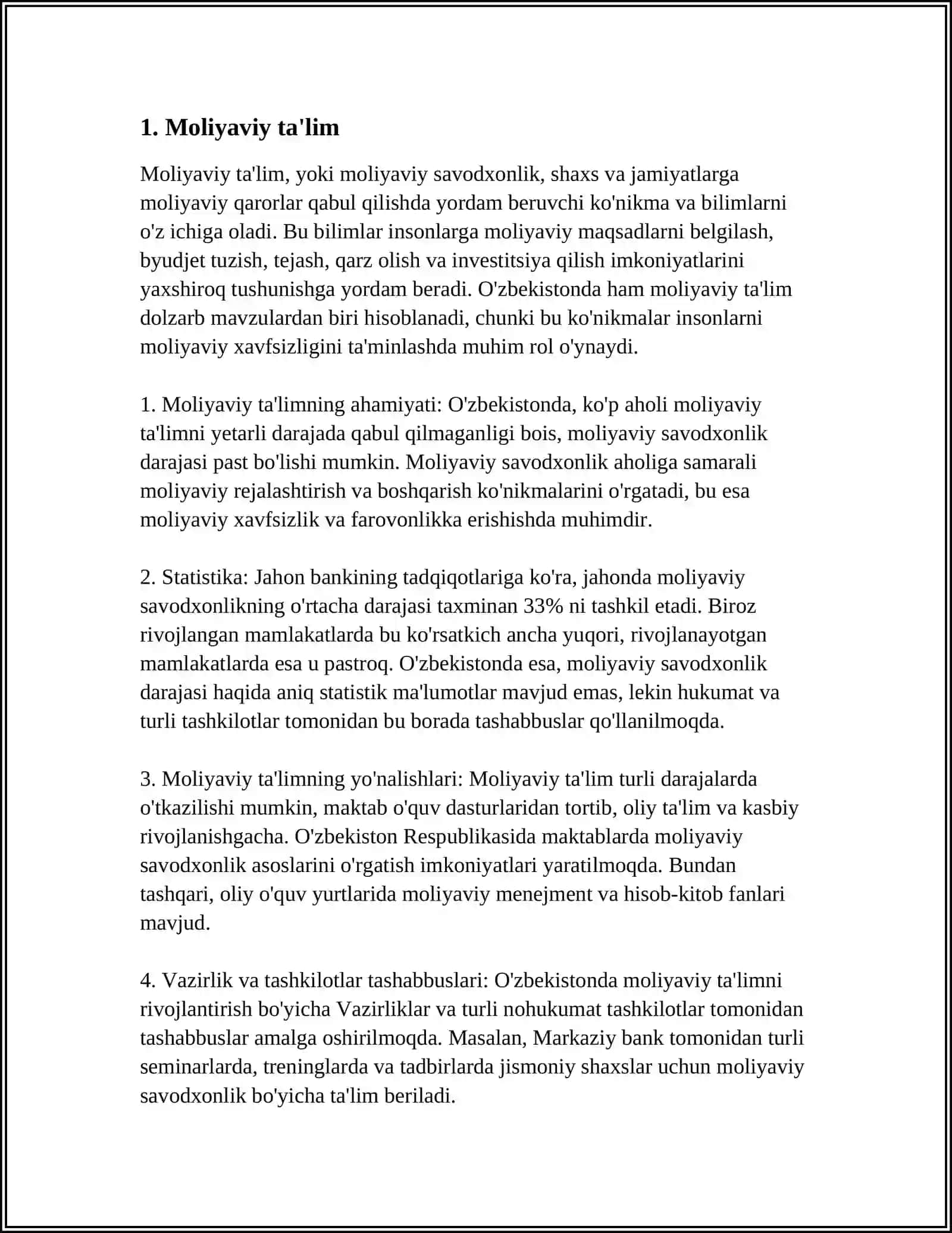Moliyaviy ta'lim 3