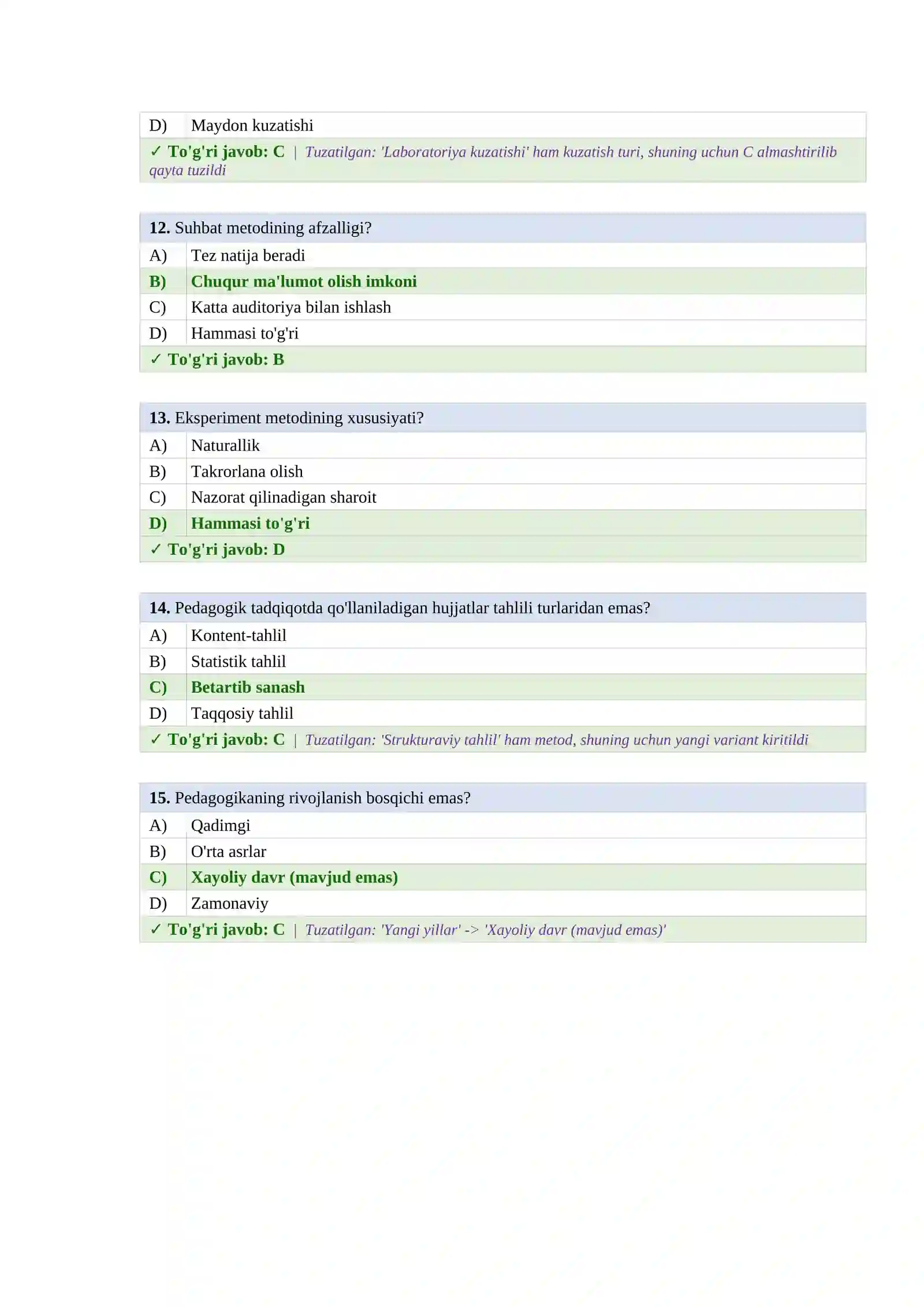Maktab maslahatchisi test javoblari 3