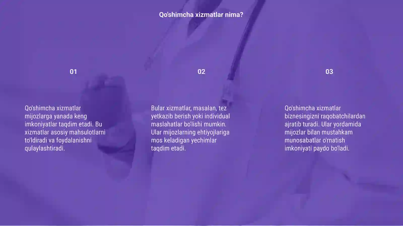 Qo'shimcha xizmatlar 3